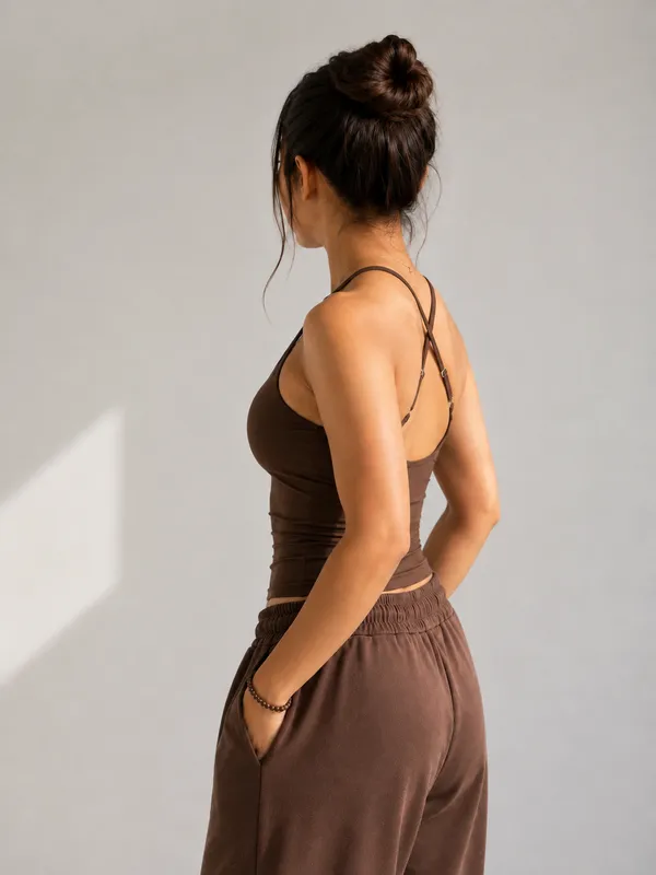Brown_Fitted_Sleeveless_Tank_Top_for_Women