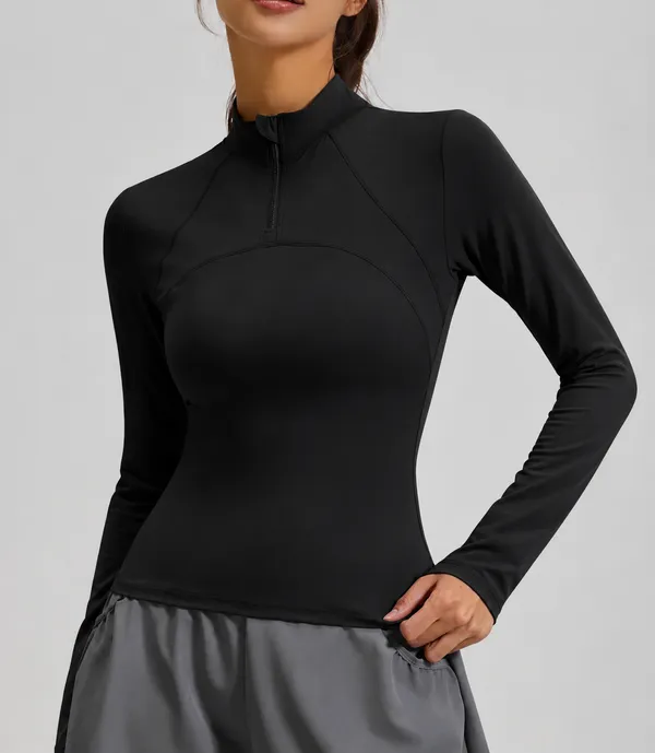 Black_Slim_Fit_Long_Sleeve_Sports_Top_for_Women