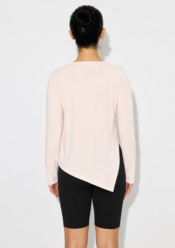 Pink_Long_Sleeve_Curved_Hem_Sports_Top_for_Women