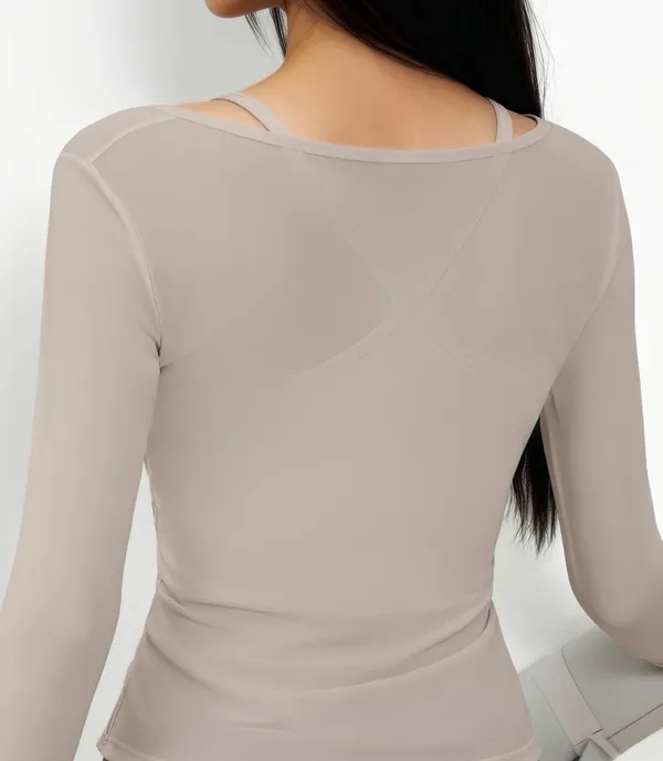 Beige_Long_Sleeve_Wrap_Top_for_Women