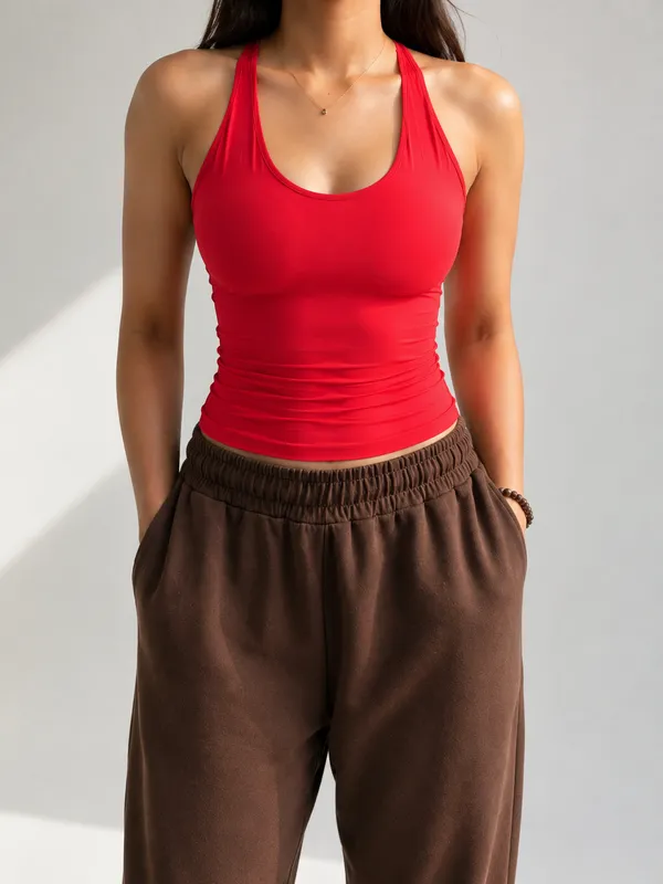 Red_Fitted_Halter_Tank_Top_for_Women