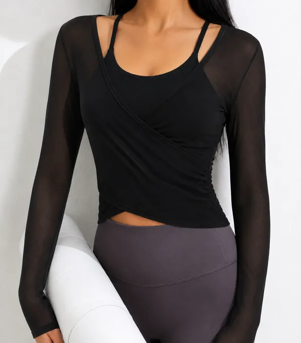 Black_Mesh_Long_Sleeve_Top_for_Women