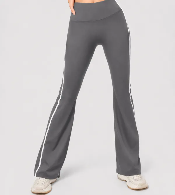 Grey_Flared_Stripe_Gym_pant__for_Women