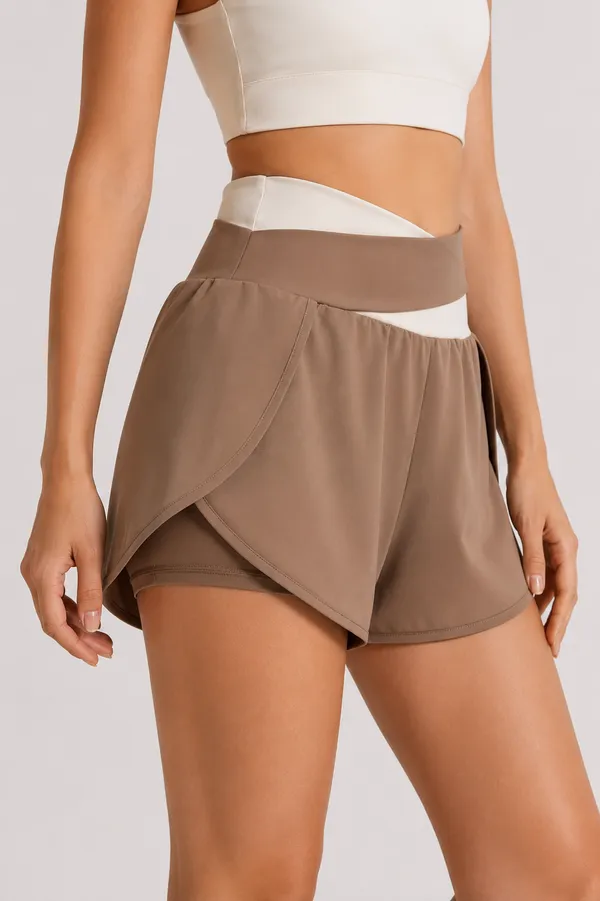Taupe_Relaxed_Fit_Athletic_Shorts_for_Women