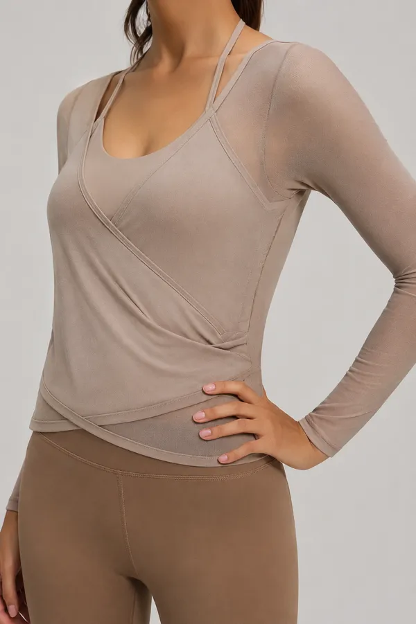 Beige_Long_Sleeve_Wrap_Top_for_Women