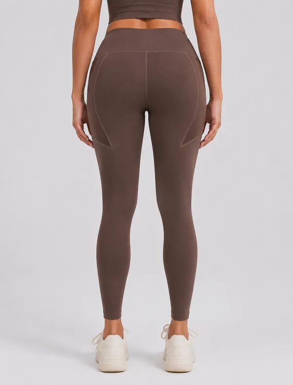Brown_High_Waist_Full_Length_gym_pant__for_Women