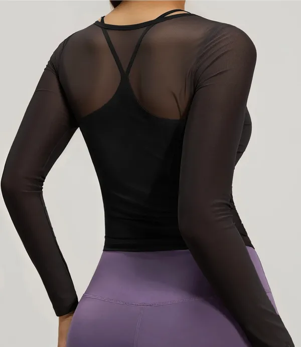 Black_Mesh_Long_Sleeve_Top_for_Women