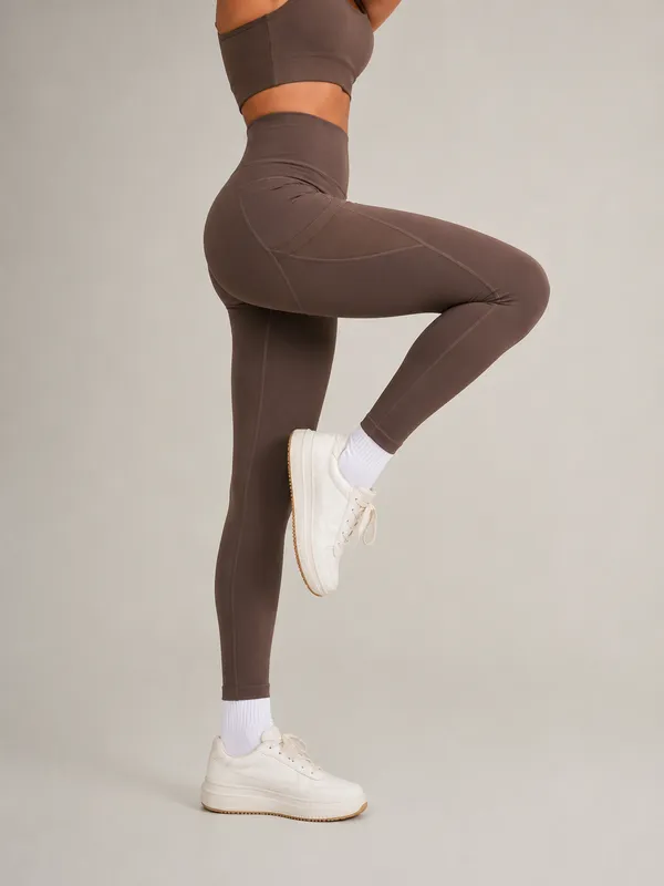 Brown_High_Waist_Full_Length_gym_pant__for_Women