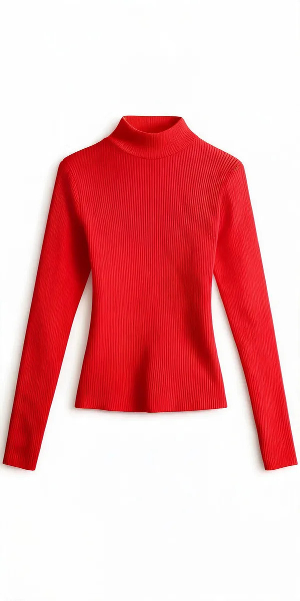 Red_Rib_Fitted_Full_Sleeve_Turtleneck_Top_For_Women