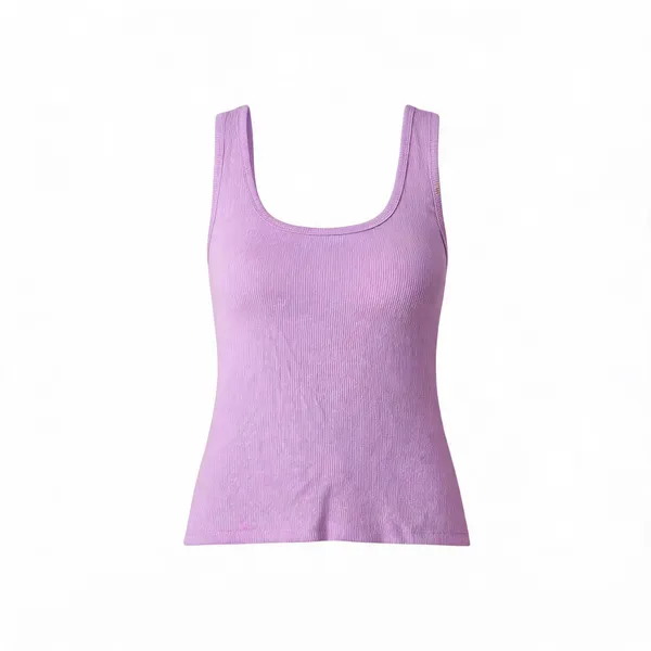 Purple_Rib_Fitted_Sleeveless_Tank_Top_For_Women