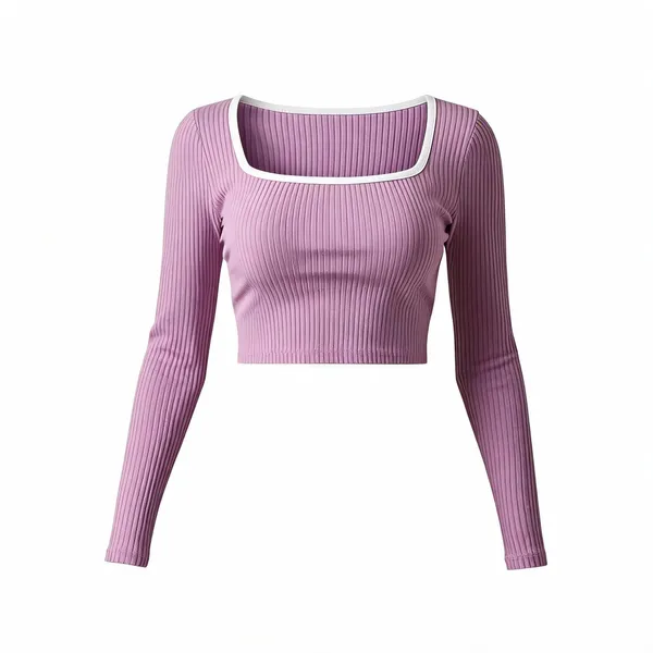 Pastel_Pink_Rib_Slim_Fit_Contrast_Crop_Top_For_Women