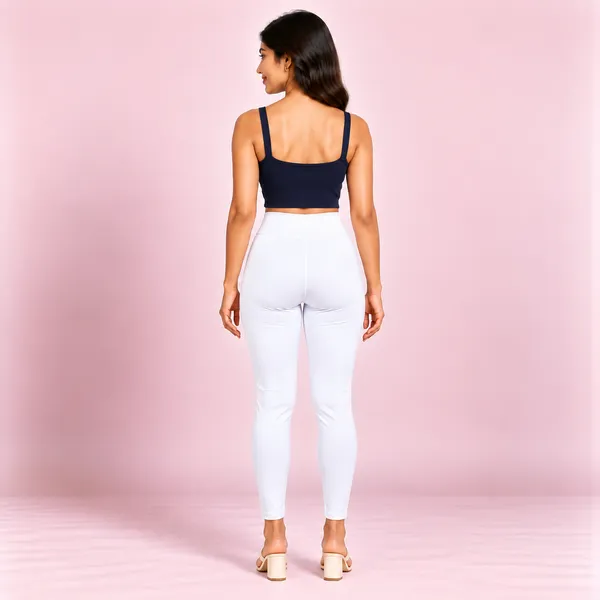 White_Cotton_Lycra_Slim_Fit_Pocket_Leggings_For_Women
