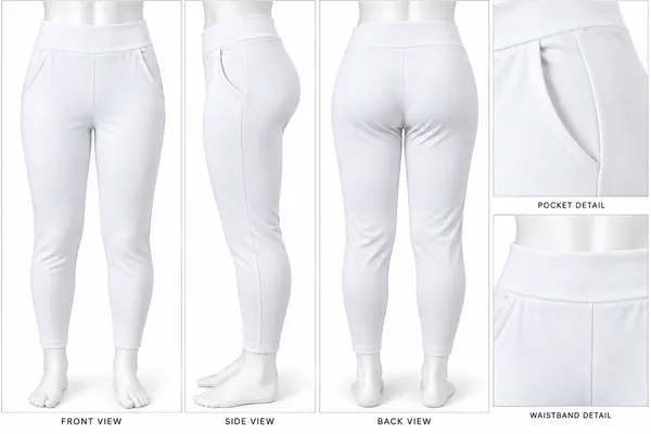 White_Cotton_Lycra_Slim_Fit_Pocket_Leggings_For_Women