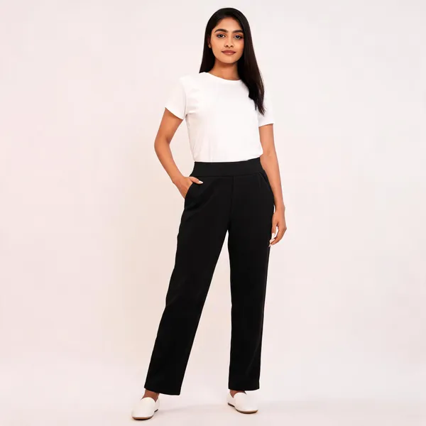Black_Cotton_Lycra_Straight_Fit_Trousers_For_Women