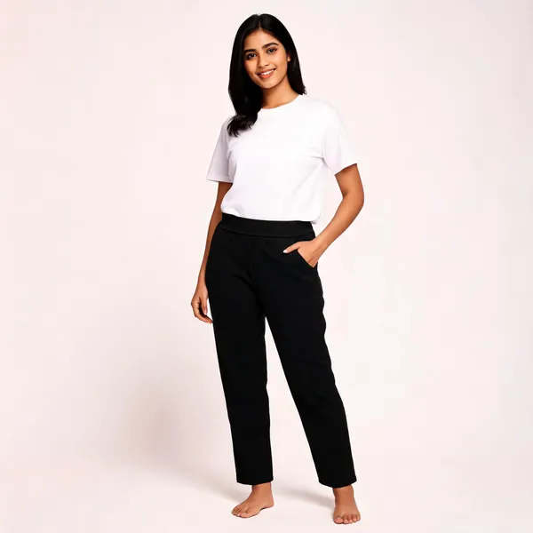 Black_Cotton_Lycra_Straight_Fit_Trousers_For_Women