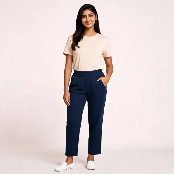 Navy_Cotton_Lycra_Straight_Fit_Trousers_For_Women