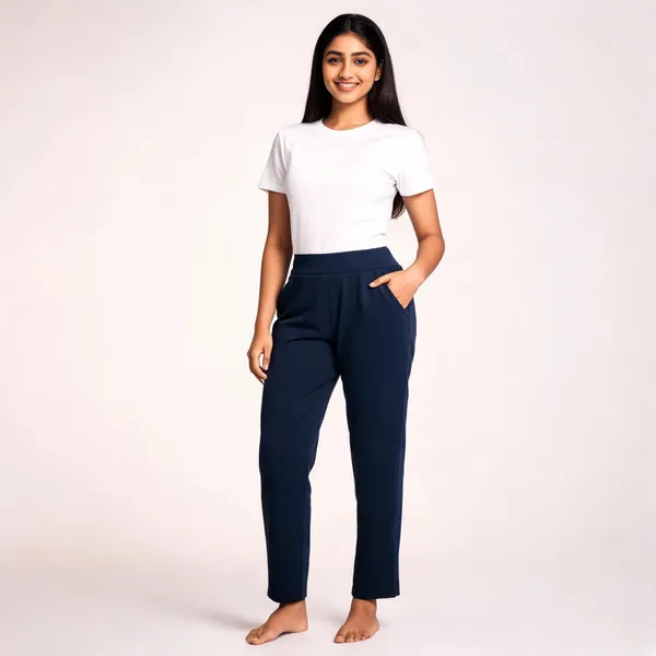 Navy_Cotton_Lycra_Straight_Fit_Trousers_For_Women
