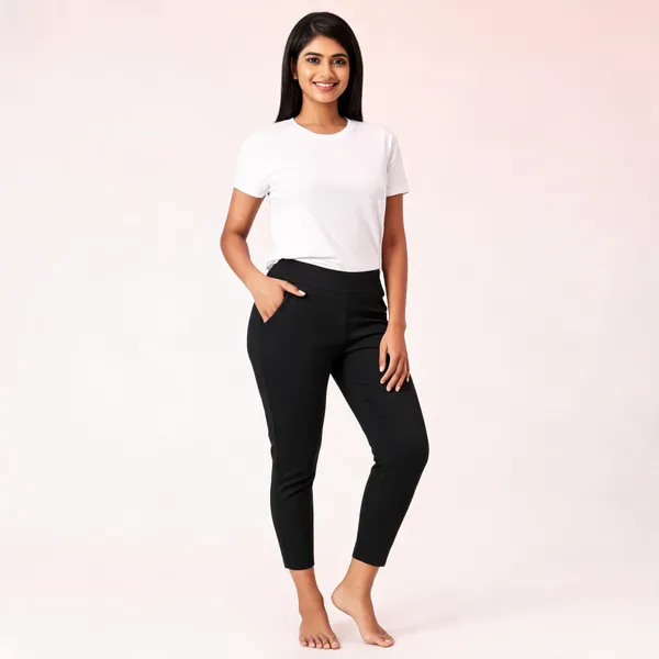 Black_Cotton_Lycra_Slim_Fit_Leggings_For_Women