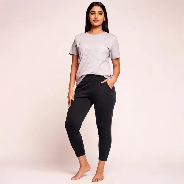 Black_Cotton_Lycra_Slim_Fit_Leggings_For_Women