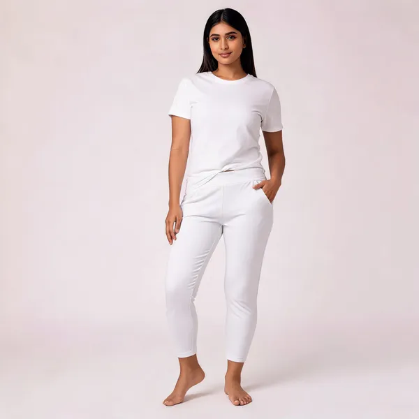 White_Cotton_Lycra_Slim_Fit_Pocket_Pants_For_Women