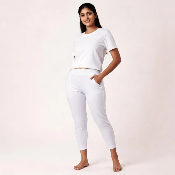 White_Cotton_Lycra_Slim_Fit_Pocket_Pants_For_Women