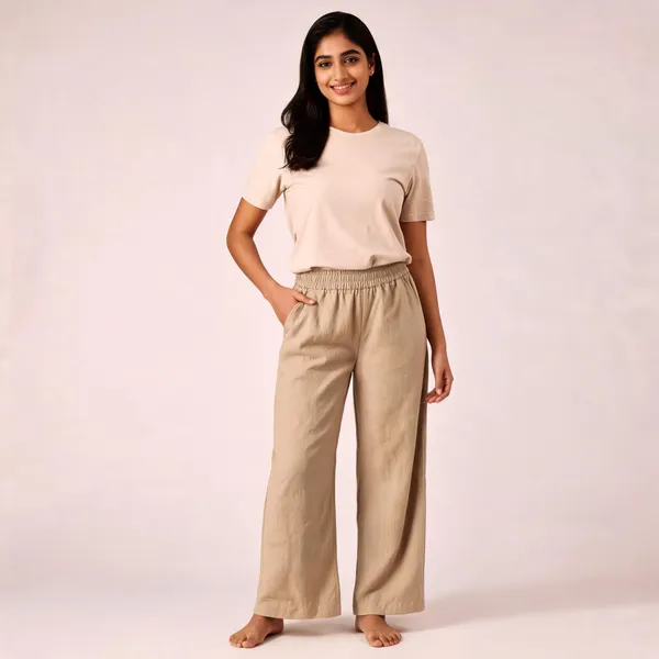Beige_Cotton_Linen_Wide_Leg_Pants_For_Women