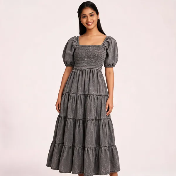Grey_Cotton_Smocked_Tiered_Maxi_Dress_For_Women