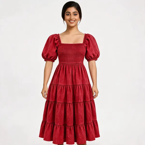 Red_Cotton_Smocked_Tiered_Maxi_Dress_For_Women