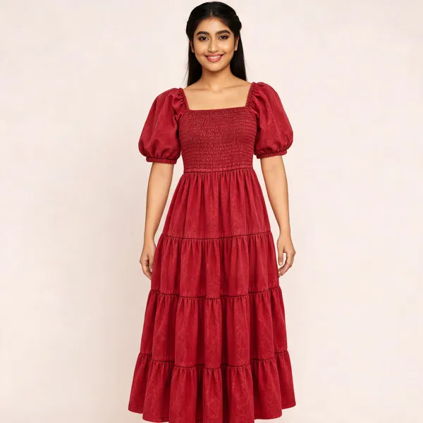 Red_Cotton_Smocked_Tiered_Maxi_Dress_For_Women
