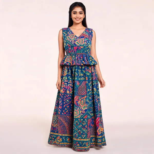 Blue_Cotton_Printed_Sleeveless_Maxi_Dress_For_Women