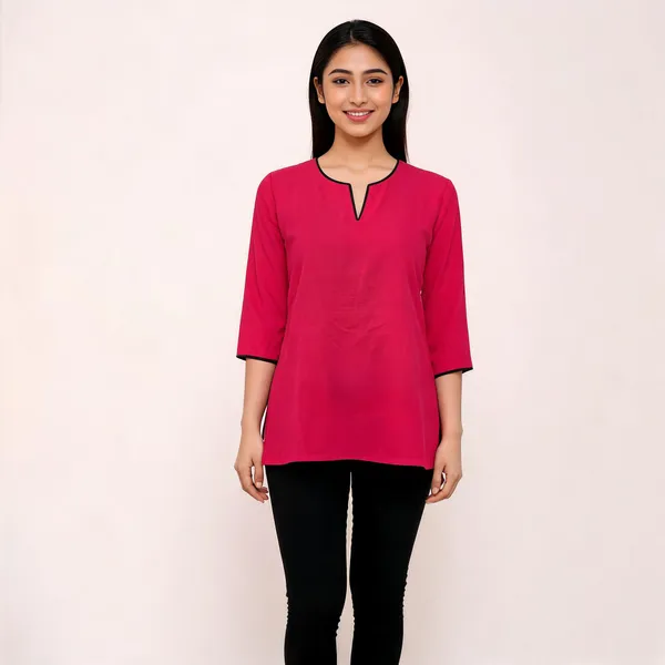 Pink_Cotton_Silk_Straight_Kurta_For_Women
