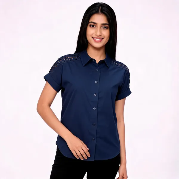 Navy_Blue_Cotton_Poplin_Regular_Fit_Shirt_For_Women