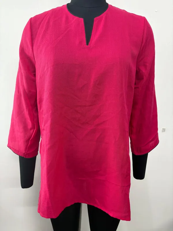 Pink_Cotton_Silk_Straight_Kurta_For_Women