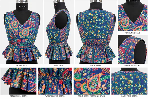 Blue_Cotton_Peplum_Printed_Top_For_Women