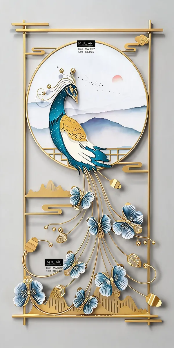 Golden_Metal_Wall_Art_For_Home_Decor
