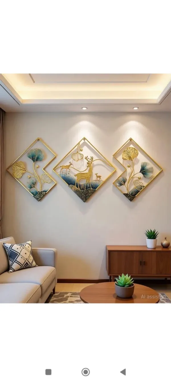 Metal_Contemporary_Deer_Floral_Wall_Art_Set