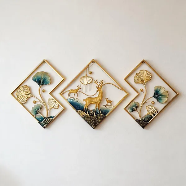 Golden_Metal_Wall_Art_For_Home_Decor