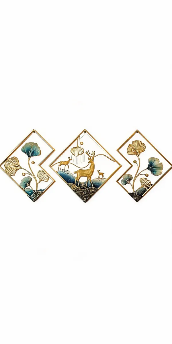 Golden_Metal_Wall_Art_For_Home_Decor