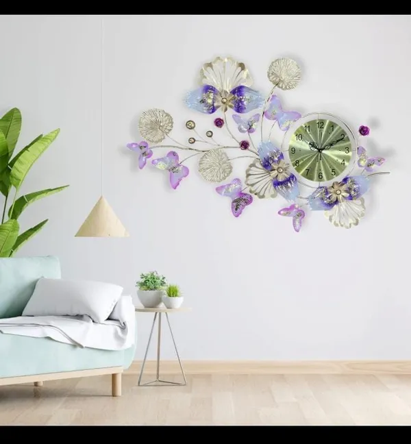 Metal_Floral_Decorative_Wall_Clock