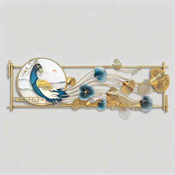 Golden_Metal_Wall_Art_For_Home_Decor