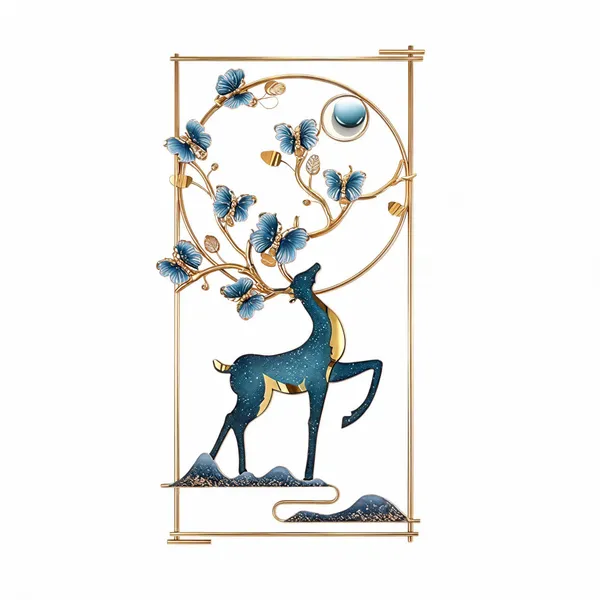 Golden_Metal_Wall_Art_For_Home_Decor