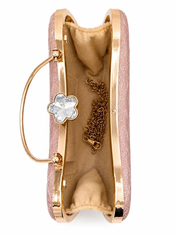 Rose_Gold_Faux_Leather_Chain_Clutch_Handbag_For_Women