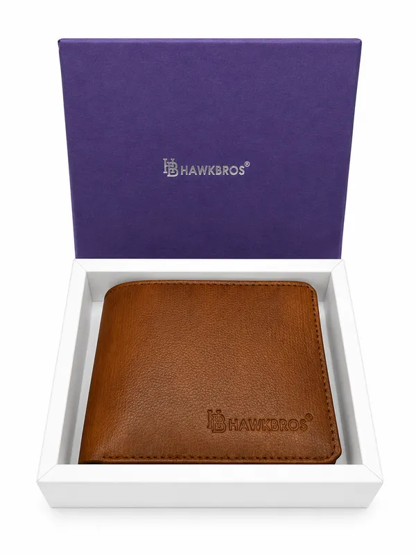 Brown_Faux_Leather_Textured_Bifold_Wallet_For_Men
