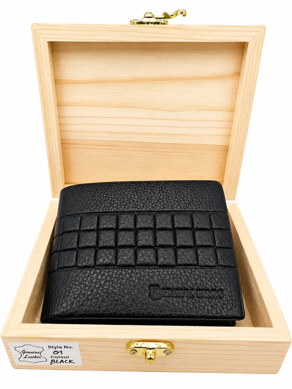 Black_Leather_Square_Panel_Embossed_Bi-Fold_Wallet_For_Men