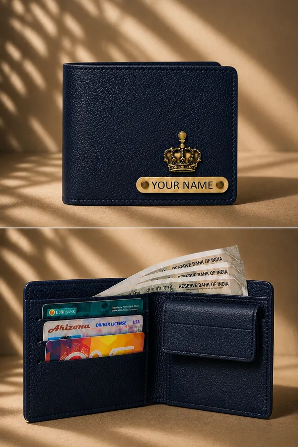 Navy_Faux_Leather_Textured_Bifold_Wallet_For_Men