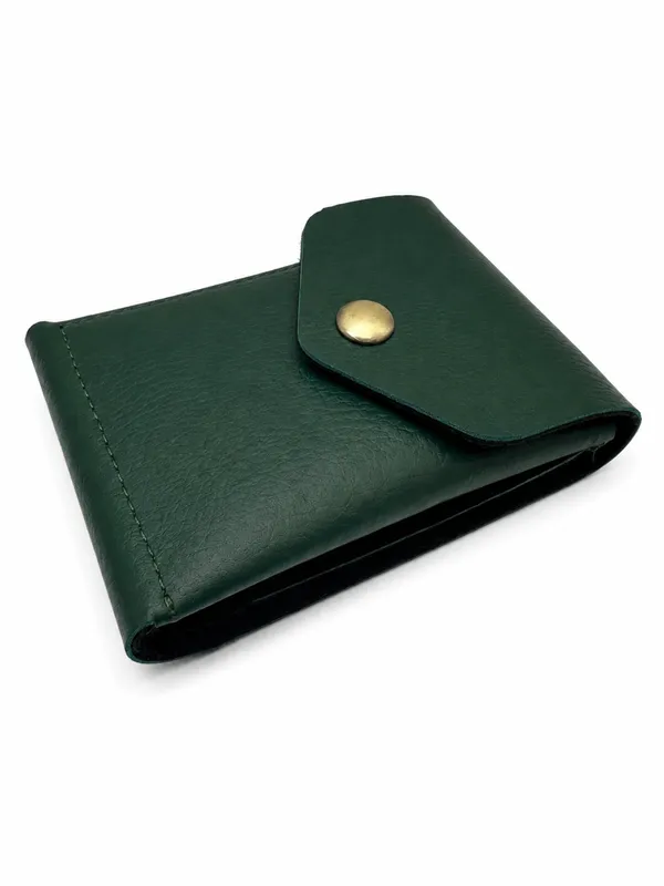 Green_Faux_Leather_Compact_Wallet_For_Men