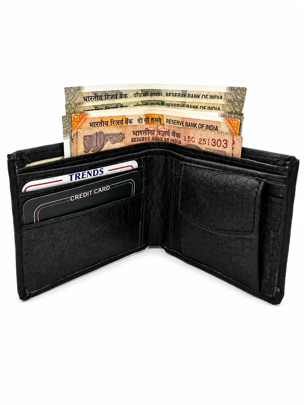 Black_Faux_Leather_Embossed_Bifold_Wallet_For_Men