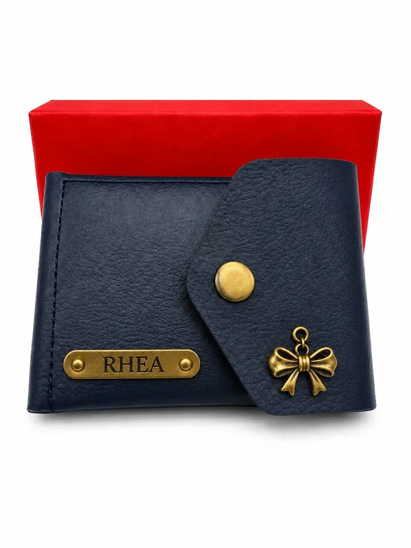 Navy_Faux_Leather_Textured_Bifold_Wallet_For_Women