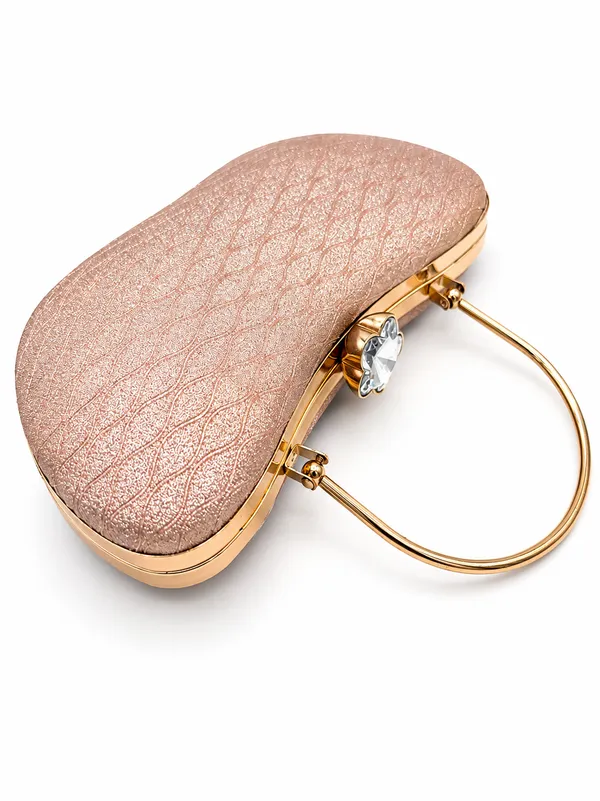Rose_Gold_Faux_Leather_Chain_Clutch_Handbag_For_Women