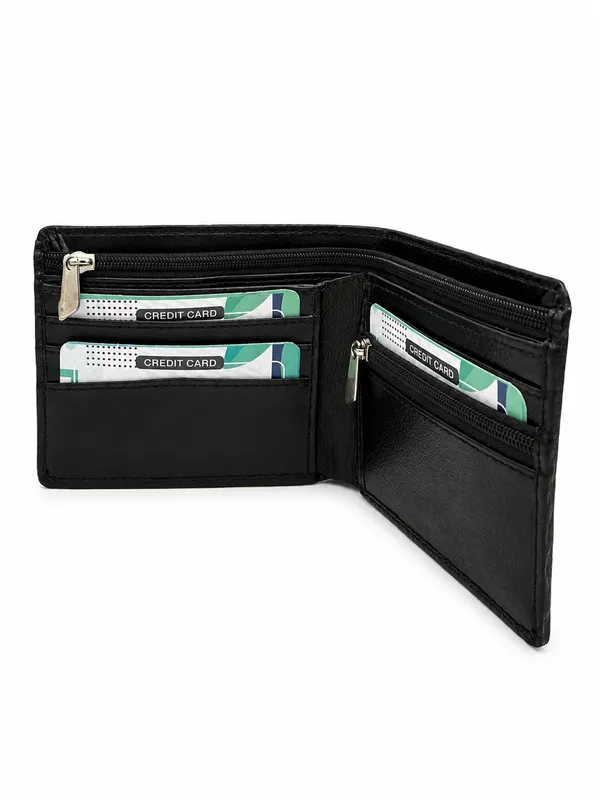 Black_Faux_Leather_Textured_Bifold_Wallet_For_Men